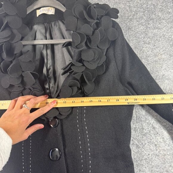 TARSIANI Wool Blend Whimsigoth Y2K Grunge Coat Jacket Made in Italy Size 40 - Picture 7 of 14